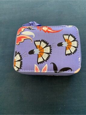 Floral Purple Zip Jewelry Case